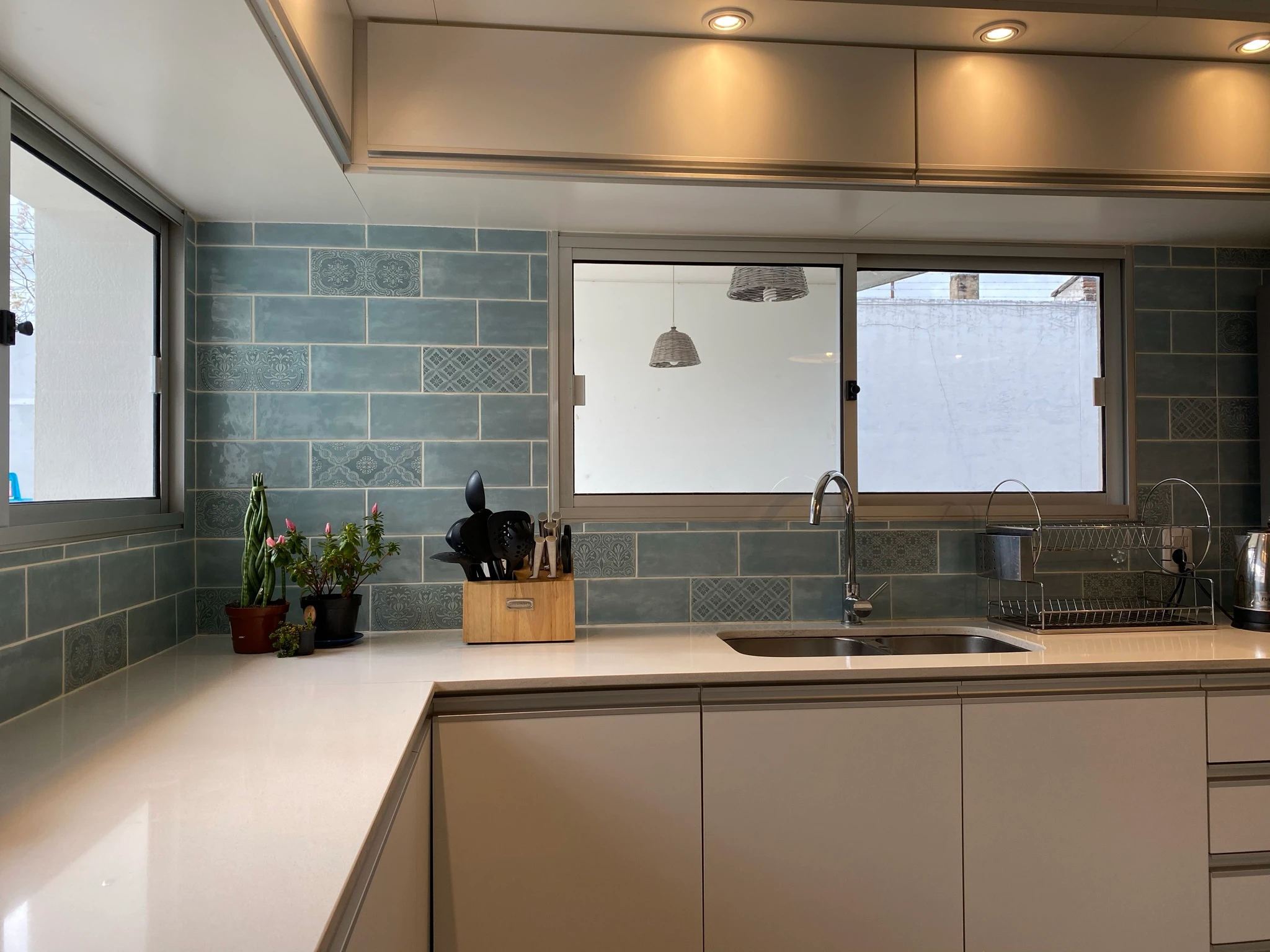 Cocina Verde Agua